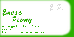 emese pevny business card